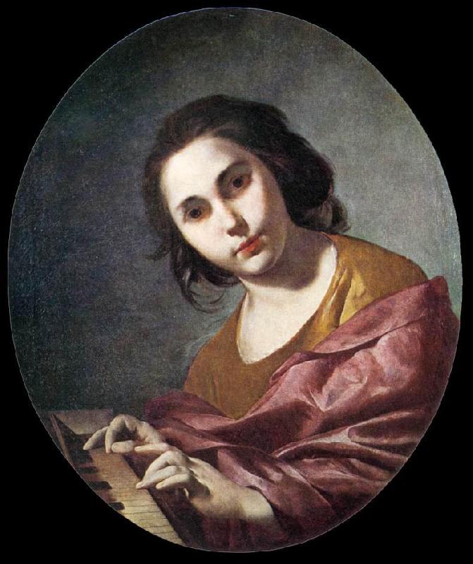 CAVALLINO, Bernardo Clavichord Player df oil painting image